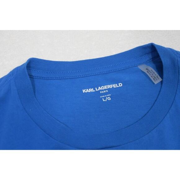 Karl Lagerfeld Tee Shirt Kocktail Karl Textured Short Sleeve Mens Size Large - Picture 7 of 9